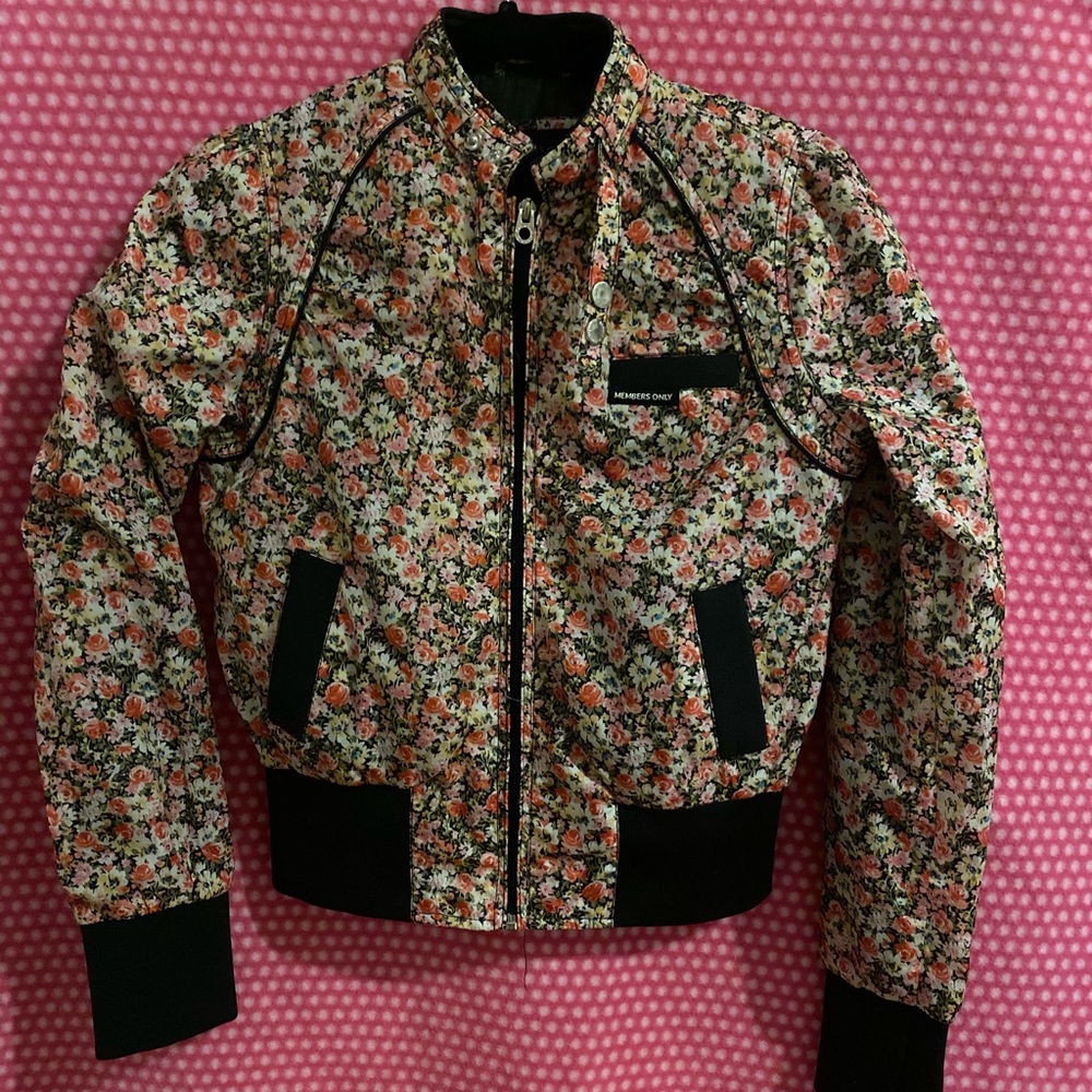 Members Only floral bomber jacket